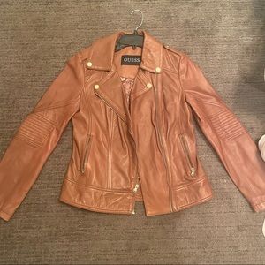 Guess Leather Moto Jacket - Size S/M